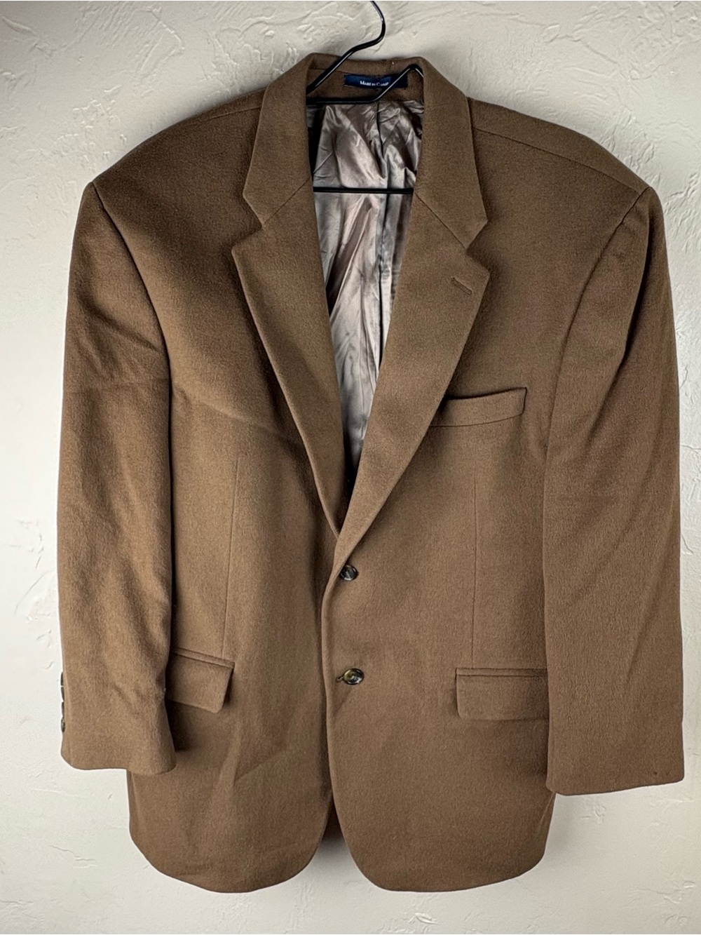 Ralph Lauren Brown Tan 100% Cashmere Sport Coat Blazer Jacket Mens size 46R